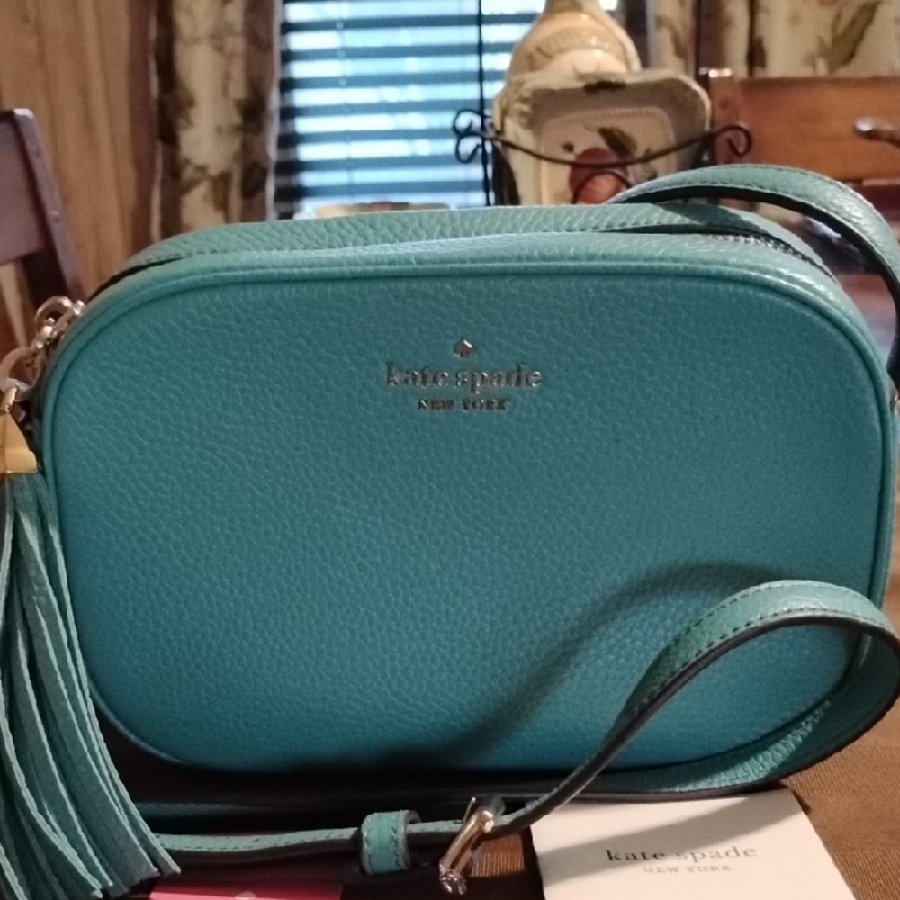 Kate Spade New Teal Crossbody with Tassel